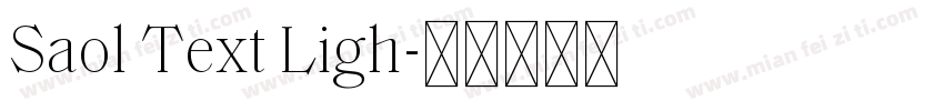 Saol Text Ligh字体转换